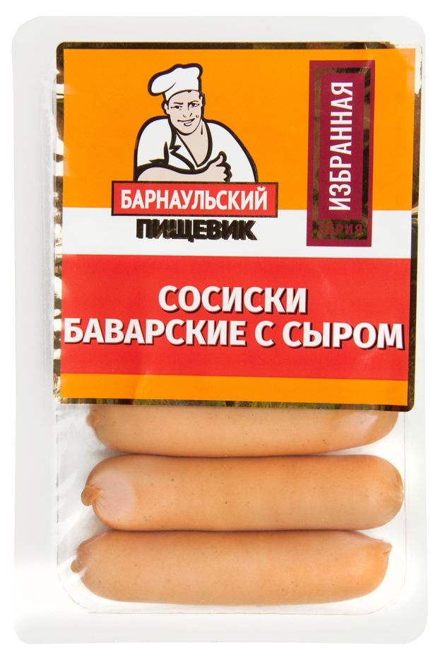

Сосиски Барнаульский Пищевик Баварские с сыром