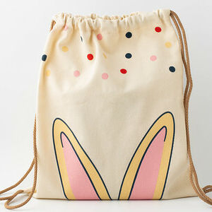 Сумка большая "Ушки" беж шнур