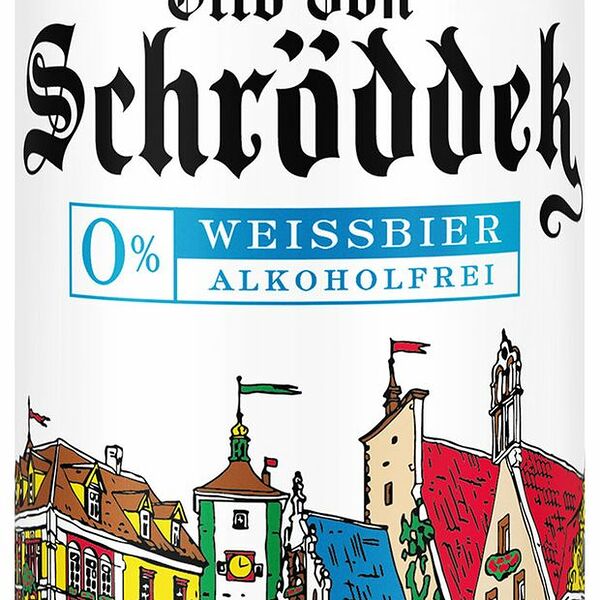 Пиво пшеничное Otto Von Schrodder светлое пастеризованное нефильтрованное неосветленное безалкогольное 0.5 л