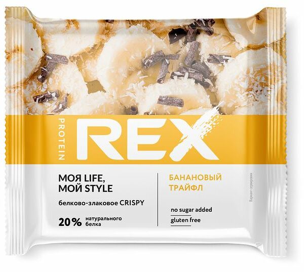Протеиновое печенье Protein Rex Crispy банановый трайфл, 55 г