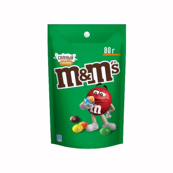 Конфеты M&M's драже с арахисом, солью и молочным шоколадом 80 г