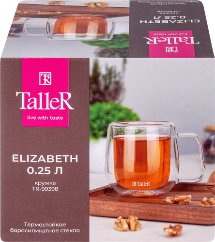 

Кружка TalleR Elizabeth стекло 250 мл., Арт. TR-99398