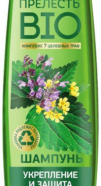 Шампунь для волос укрепление и защита Прелесть Био с экстрактом крапивы