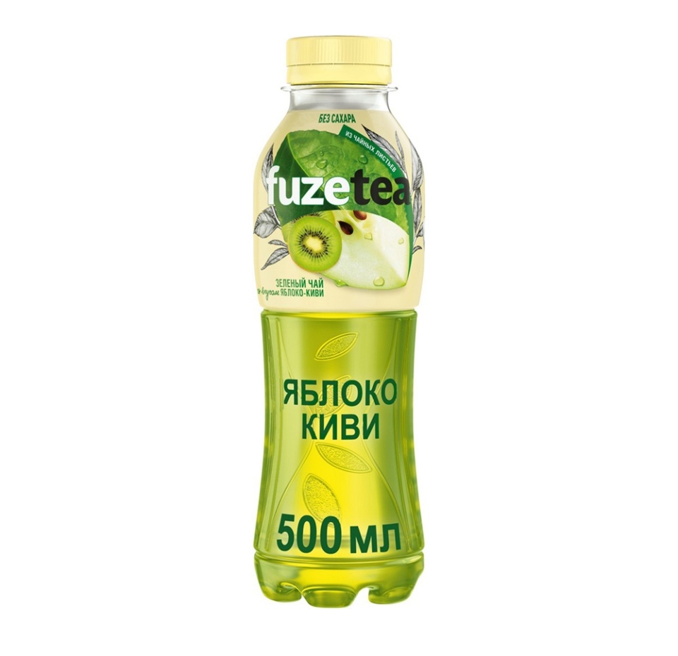 

Холодный чай Fuzetea зеленый со вкусом Яблоко и киви 0.5 л, Россия