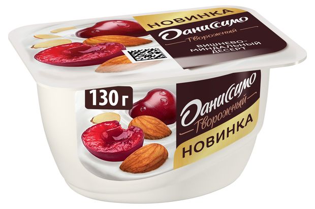 

Десерт творожный Даниссимо Вишня, миндаль 6.1% 130 г