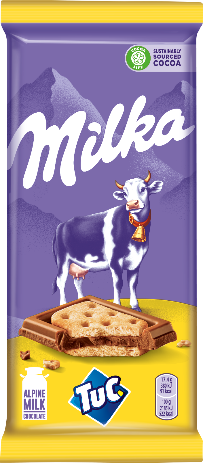 

Шоколад молочный Milka с соленым крекером TUC, 87г