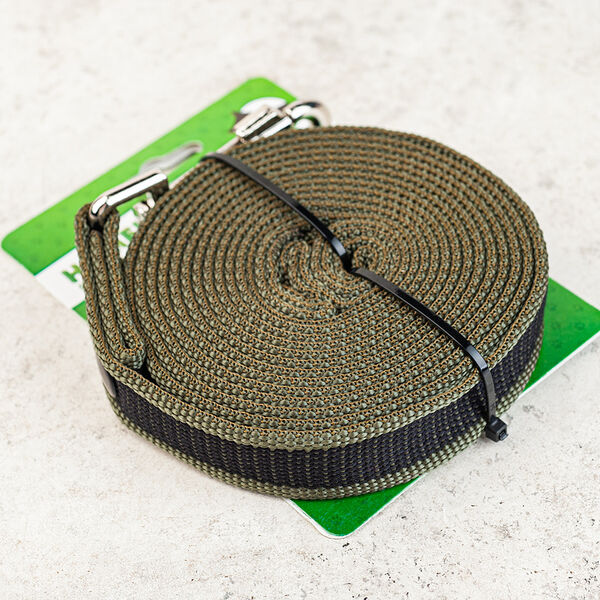 HOMEPET поводок для собак брезентовый с карабином 25 мм х 3 м.