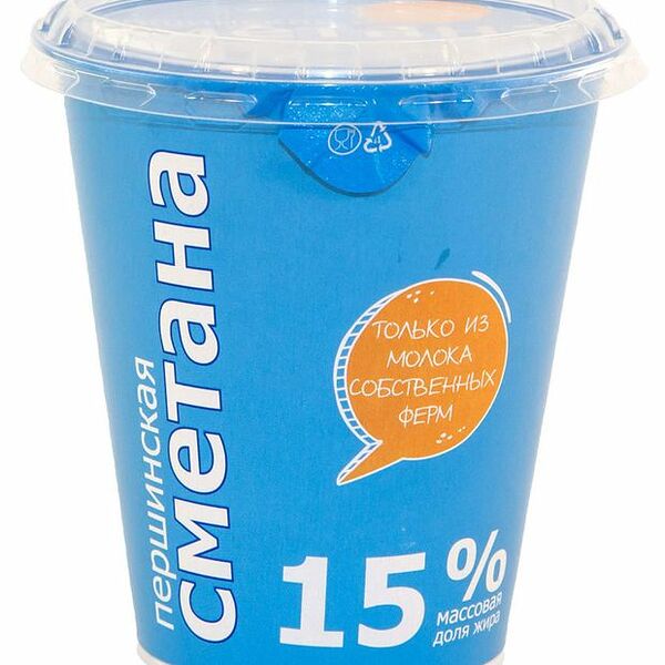 Сметана Першинское 15% 330 г