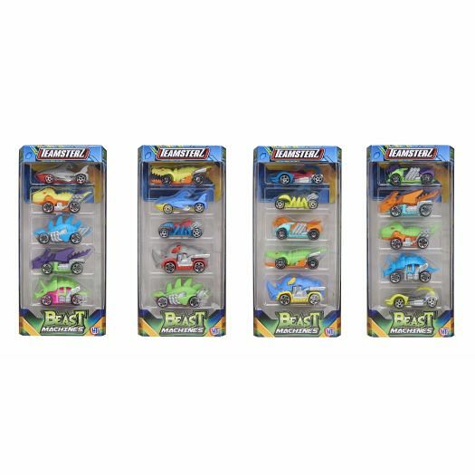 Набор игровой тематич машинок Teamsterz серии Beast Machines V4 5шт 3дюйма 3года+
