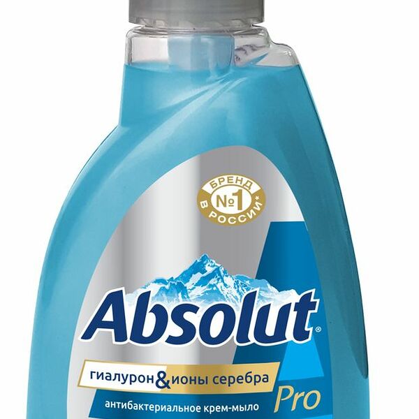 Крем-мыло жидкое Absolut Pro Серебро + гиалурон антибактериальное 250 мл