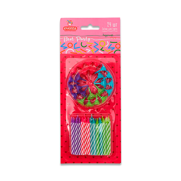 Свечи Eventa Микс для торта 24 шт