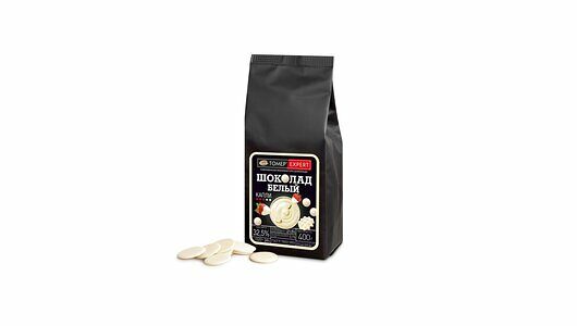 Шоколад белый Tomer 32% какао в каплях 400 г