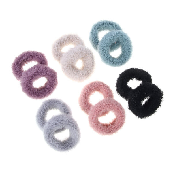 Юниlook резинки для волос, 2шт, полиэстер, 5см, 6 цветов, acs-16