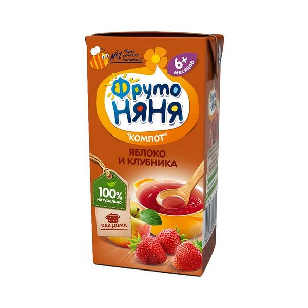 Компот ФрутоНяня яблоко и клубника