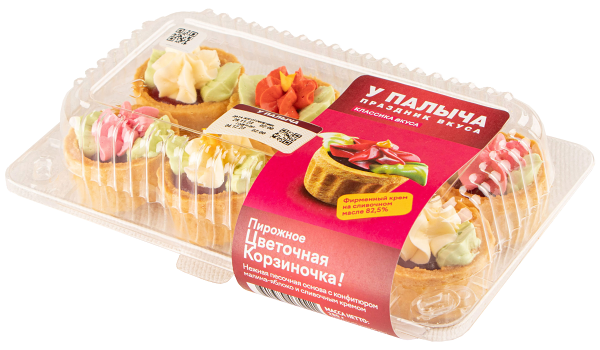 Пирожное У ПАЛЫЧА Цветочная корзиночка 8х35г