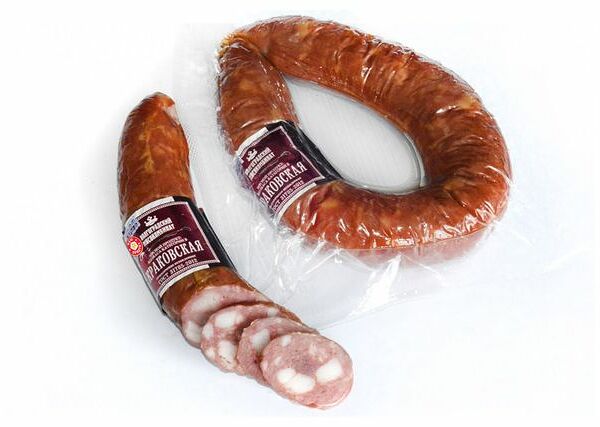 Колбаса Волгоградский Мк Краковская Гост полукопченая, 400 г