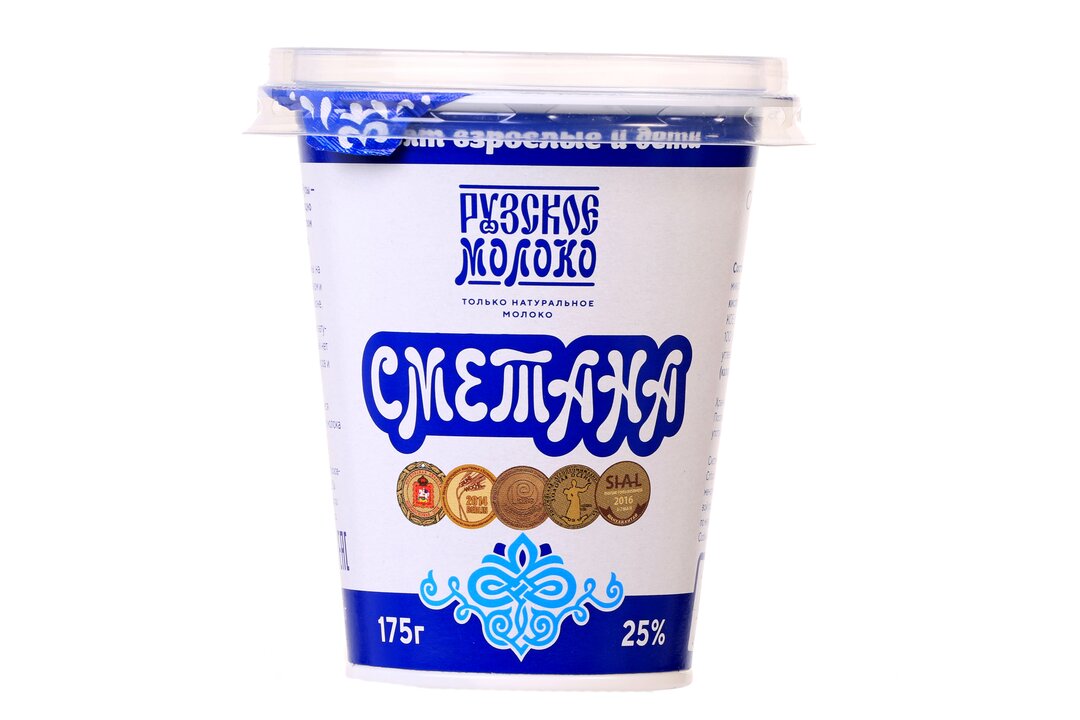

Сметана Рузское молоко 25% БЗМЖ 175 г