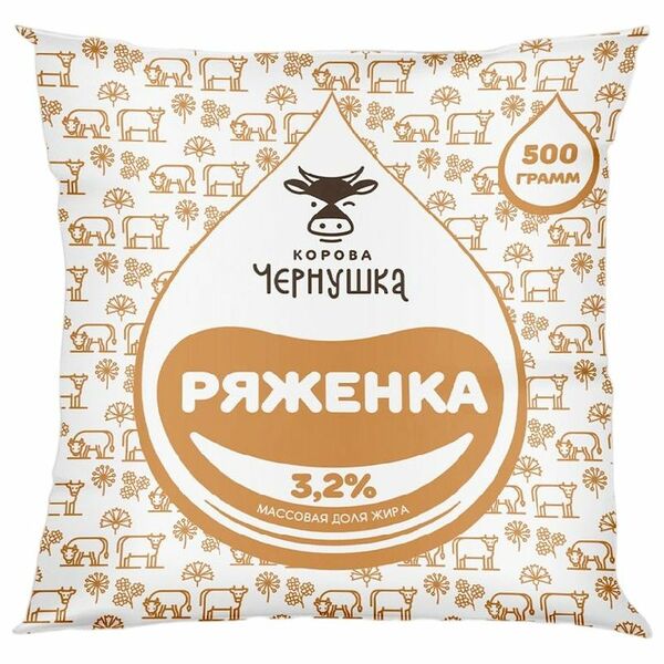 Ряженка Корова Чернушка 3.2% 500г