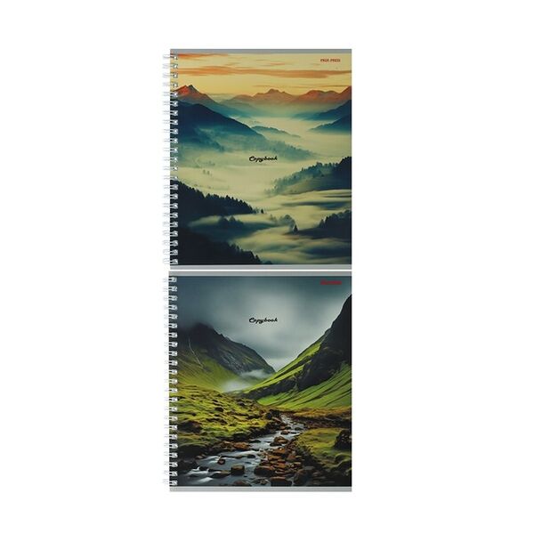 Тетрадь общая Prof-Press Туманные пейзажи А5 96 листов в клетку на гребне, 1шт, в ассортименте