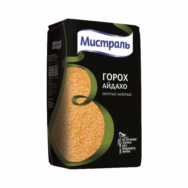 Горох желтый Мистраль шлифованный колотый 500 г