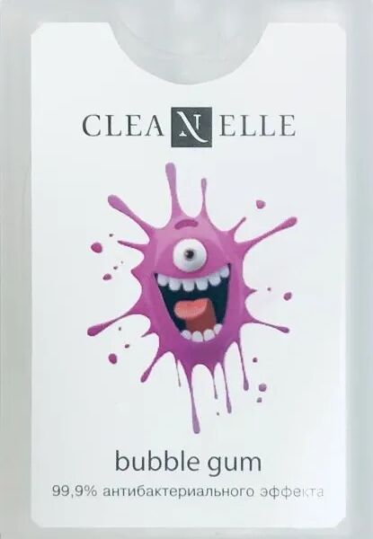 Cleanelle Спрей для рук антибактериальный бабл гам 20 мл