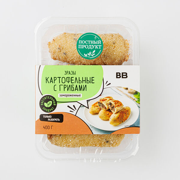 Зразы картофельные с грибами, замороженные