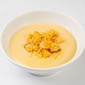 Суп-пюре "Сырный" с гренками