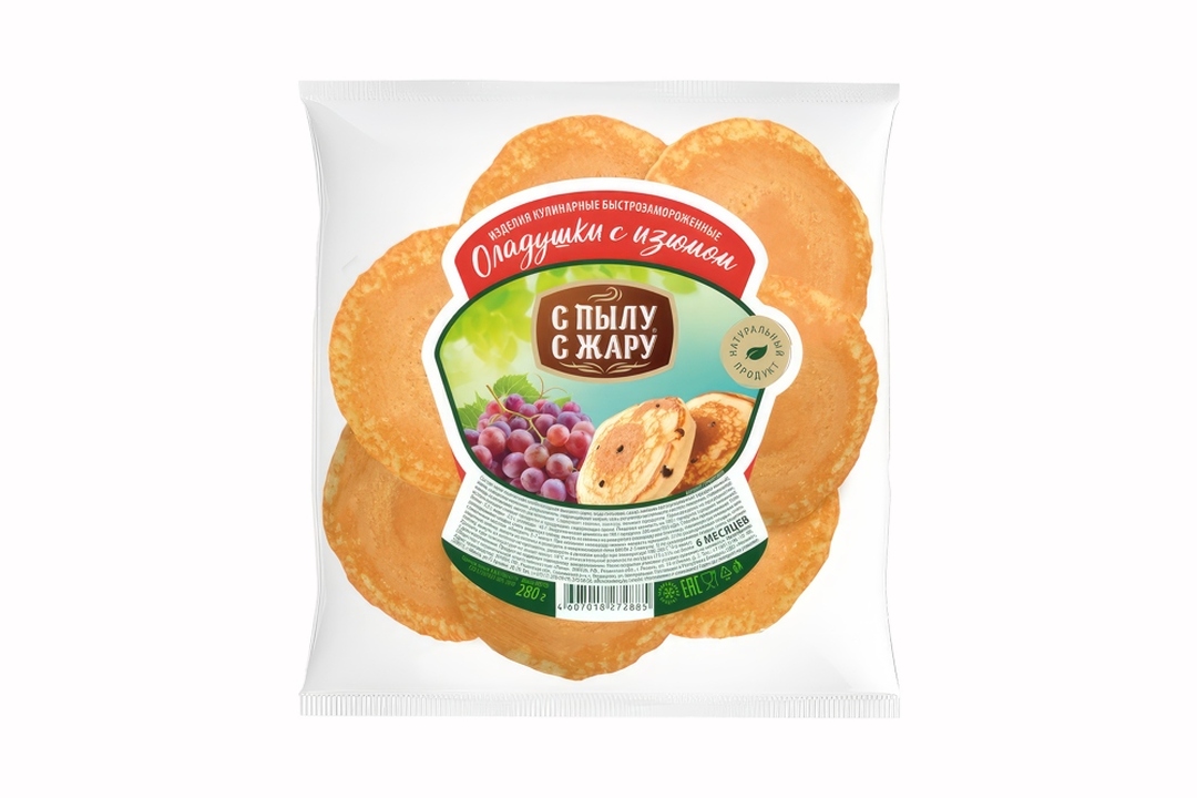 

Оладушки С пылу С жару с изюмом 280 г