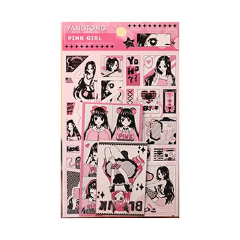 Наклейки iLikeGift Pink girl