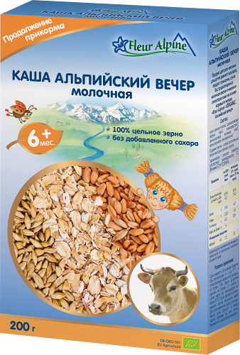 Каша Fleur Alpine Альпийский вечер молочная, 200 г