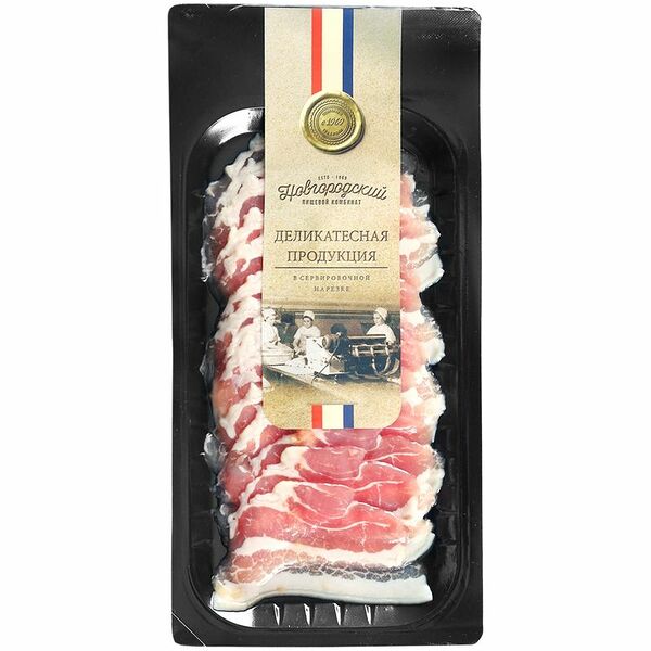 Шпик из свинины Новгородский ПК Фермерский с чесноком 150г