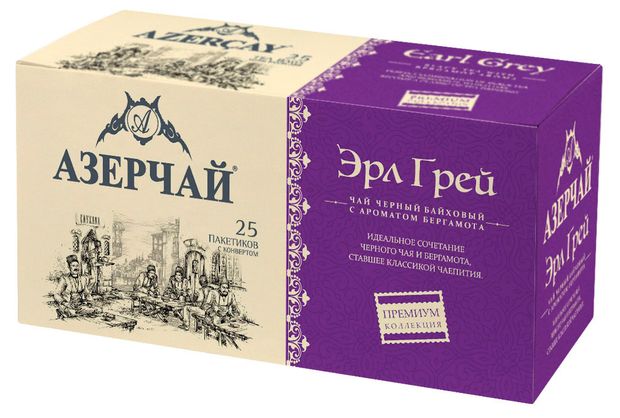 

Чай черный Азерчай Эрл грей Premium collection 25 пак. х 1.8 г