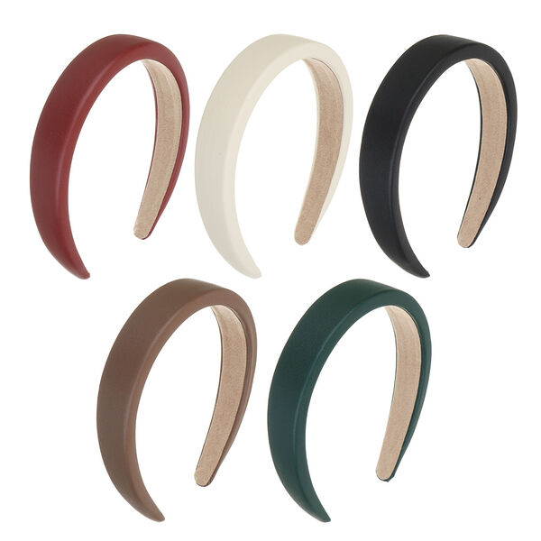 Юниlook ободок для волос, 3см, pu, пластик, 5 цветов, в ассортименте