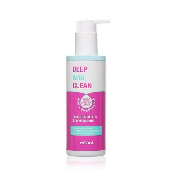 Гликолиевый гель для умывания Mioni Deep AHA Clean 200мл