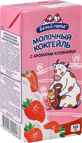 

Молочный коктейль Белый город Клубника 1.5% 500 мл