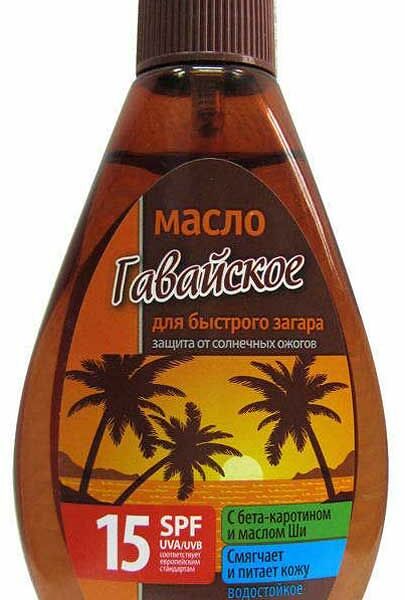 Масло для быстрого загара Floresan Paradise Гавайское SPF 15 160 мл