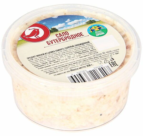 Сало бутербродное Ашан Красная птица, 200 г