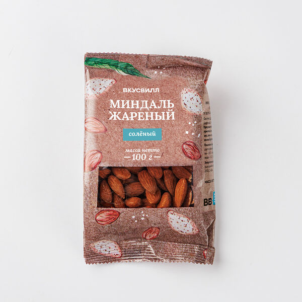 Миндаль жареный соленый, 100 г