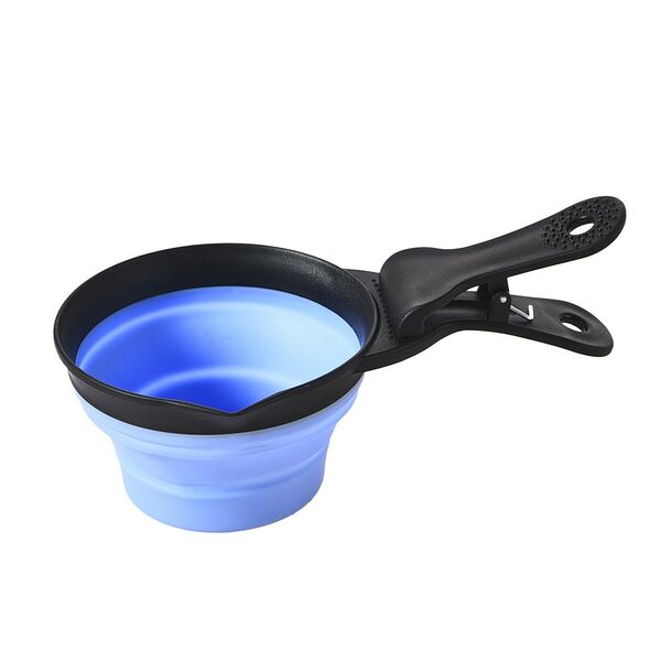 Миска для собак FOXIE Compact складная с зажимом 21,5х12,5х7 см, 474 мл синяя