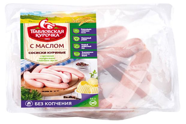 

Сосиски Павловская Курочка куриные с маслом вес