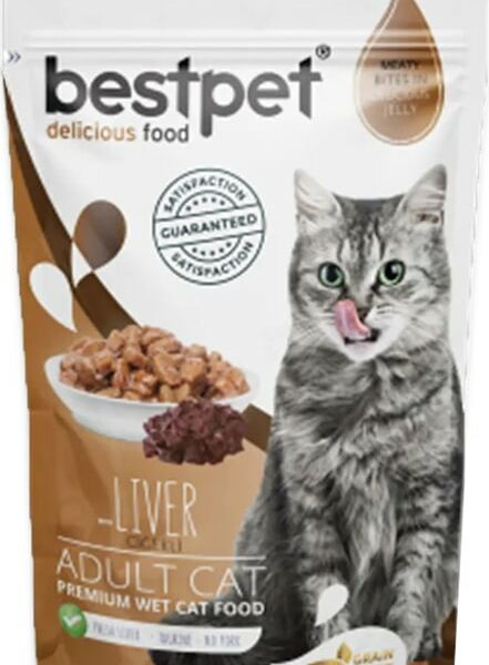 Влажный корм для кошек Bestpet с печенью 85г*24шт