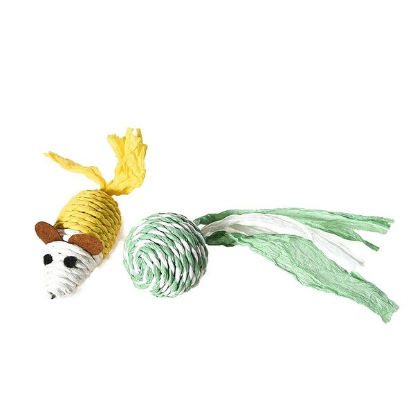 Игрушка для кошек FOXIE Naturalness Набор плетеных шуршалок 2 шт