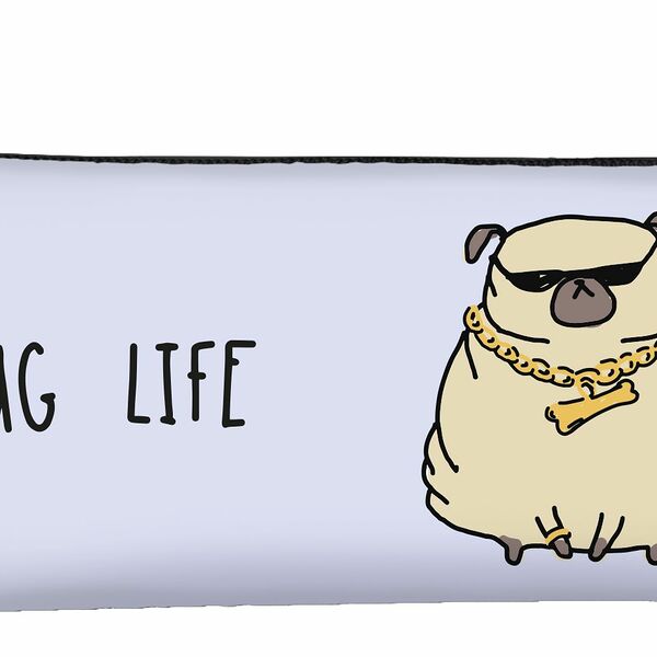 Пенал-тубус 1 отд сред Schoolformat Минимал Животные 210х65 мм голуб полиэстер