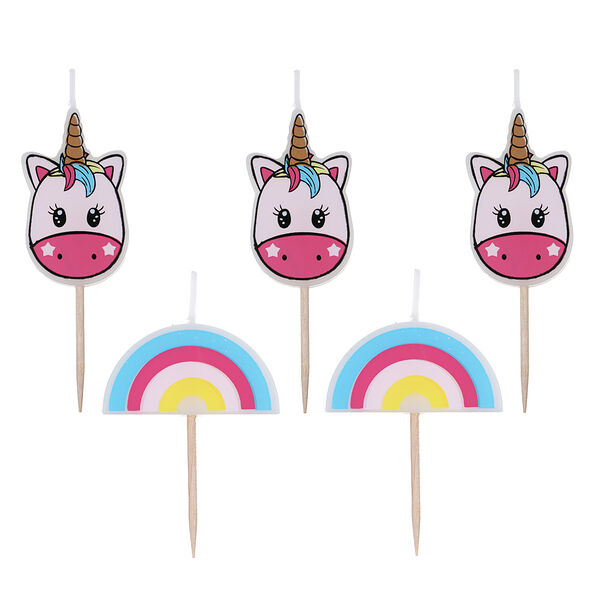 Капитан весельчак набор свечей для торта формовых, единороги