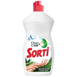 Sorti средство для мытья посуды жидкое Бальзам 450г с Алоэ Вера (1092-3)