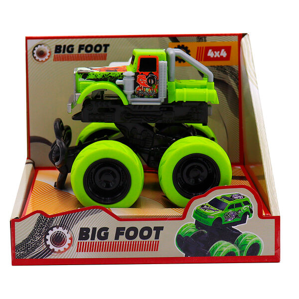 Машинка-фура фрикц с краш-эффектом 4х4 зелен Funky Toys FT97977