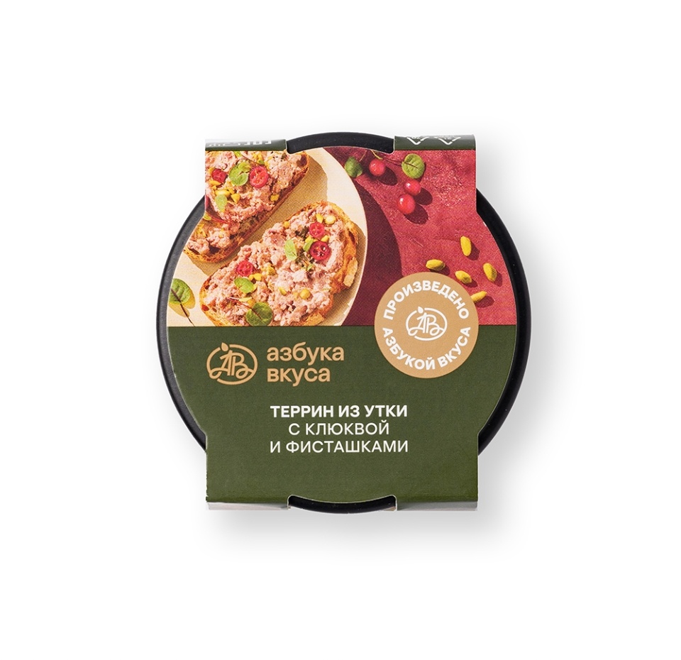 

Террин Азбука вкуса из утки с клюквой и фисташками 100 г