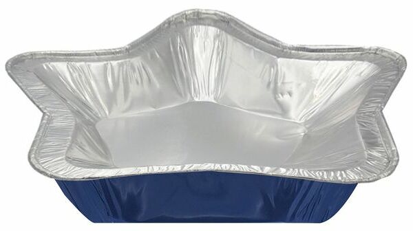 Форма одноразовая для запекания звезда синяя, 32х32х4.3 см