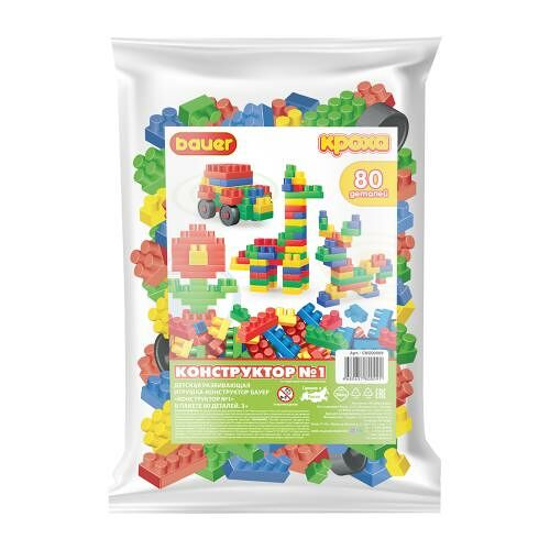Конструктор Бауер №1 80 деталей