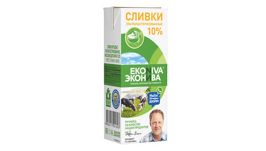 Сливки ультрапастеризованные Эконива 10%